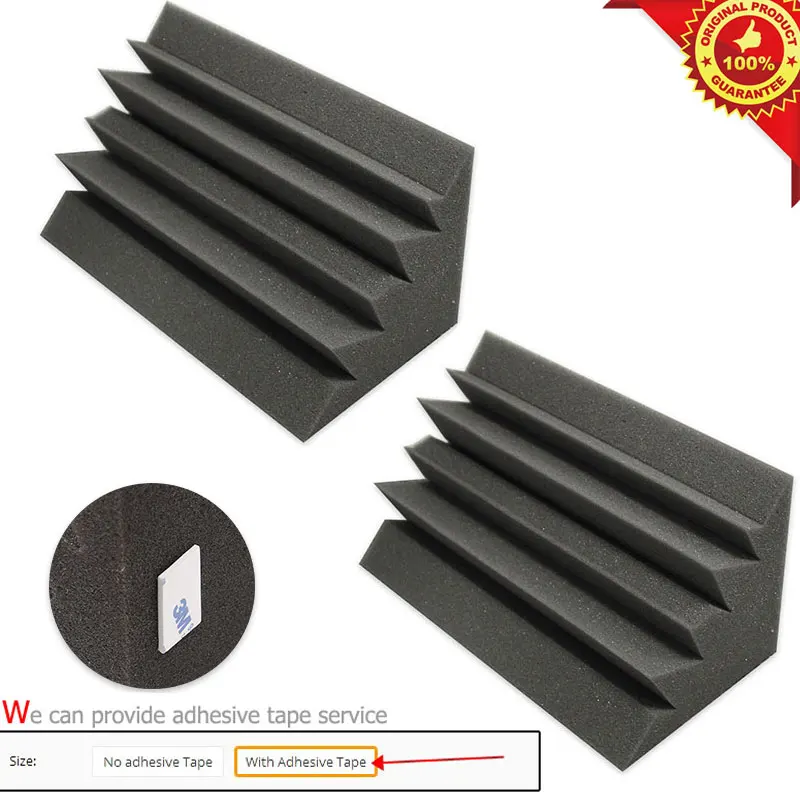 

2pcs 12 x 12 x 24 cm (4.7 x 4.7 x 9.4 in) Acoustic Foam Panel Bass Traps Sound Absorption Sound Treatment