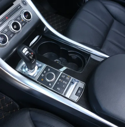 Углеродное волокно стиль для Landrover Range Rover Sport- ABS пластиковая центральная консоль панель Крышка отделка части
