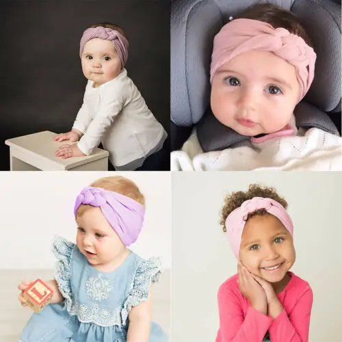 

New Infant Baby Girls Kids Turban Knot Rabbit Headband Bow Hair bands Head wrap