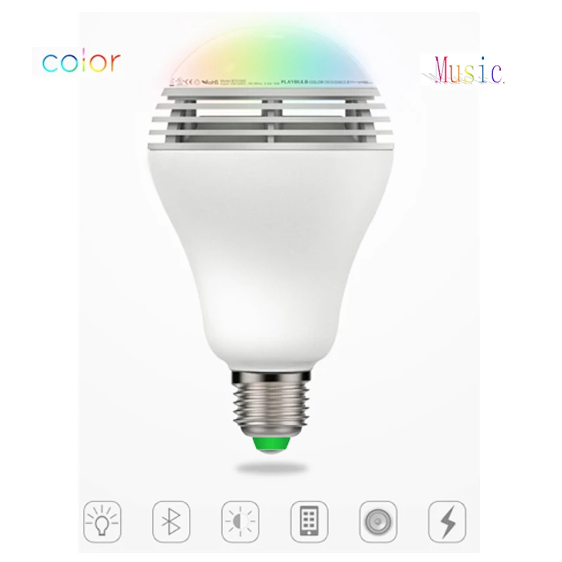 

APP Remote Control Wireless Bluetooth Speaker RGB LED Bulb Colorful E27 Base lamp speaker bluetooth music speaker with lighting