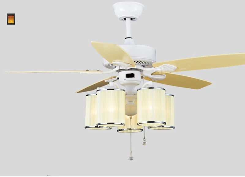 Classical Ceiling Fan Lamp With Fabric Shade Ems Free Shipping In