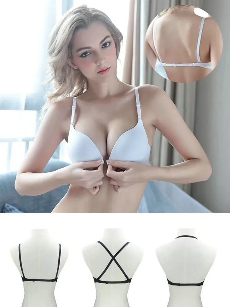 Sexy Push Up Bra Bralette Women Front Closure Bras For Women Underwire Cotton Soutien Gorge Femme Seamless Push Up Lingerie Bra 16