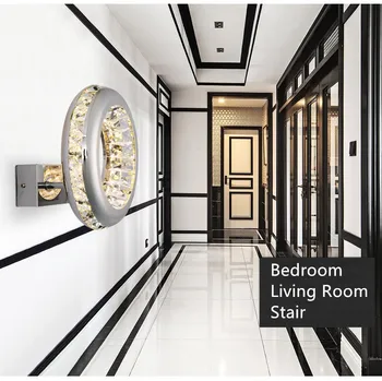 

DOXA Crystal Ring Arandela LED Wall Lamp Fashion Modern Sconce Wall Light Home Lighting Bedroom Restaurant Stair Wanglamp Lustre