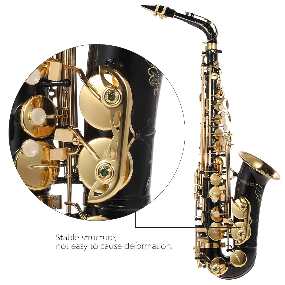 Ammoon bE Alto Saxphone 82Z ключ типа E плоский саксофон латунный духовой инструмент с чистой щеткой ткань перчатки ремень Чехол