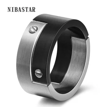 Anello in acciaio inossidabile da uomo Design unico Moda Anello da uomo in acciaio al titanio Regalo e gioielli