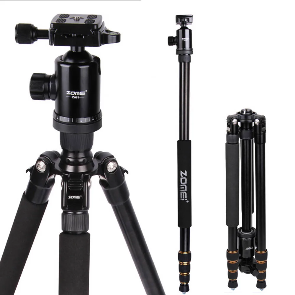  ZOMEI Z688 Professional Portable Camera Tripod Stand Monopod For DSLR Camera Digital Camera With Ba