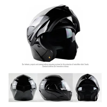 

Adult Motorcycle Helmet Safety Helmet Flip Up with Inner Sun Visor Double Lens Dual Visor Racing Motocross Quad Dirt Bikeug