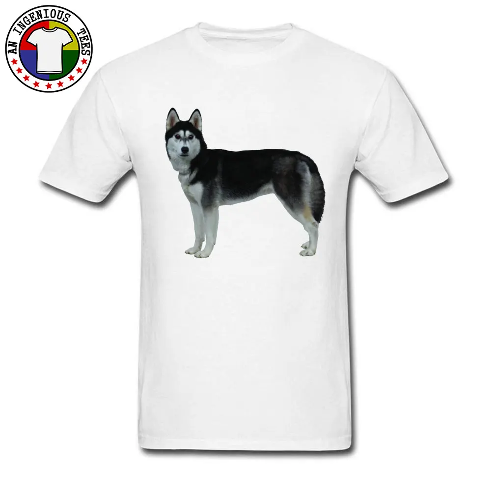 Dog comfortable Father Day Pure Cotton Crew Neck Man Tops T Shirt Fashionable Tops T Shirt On Sale Short Sleeve T Shirt Dog white