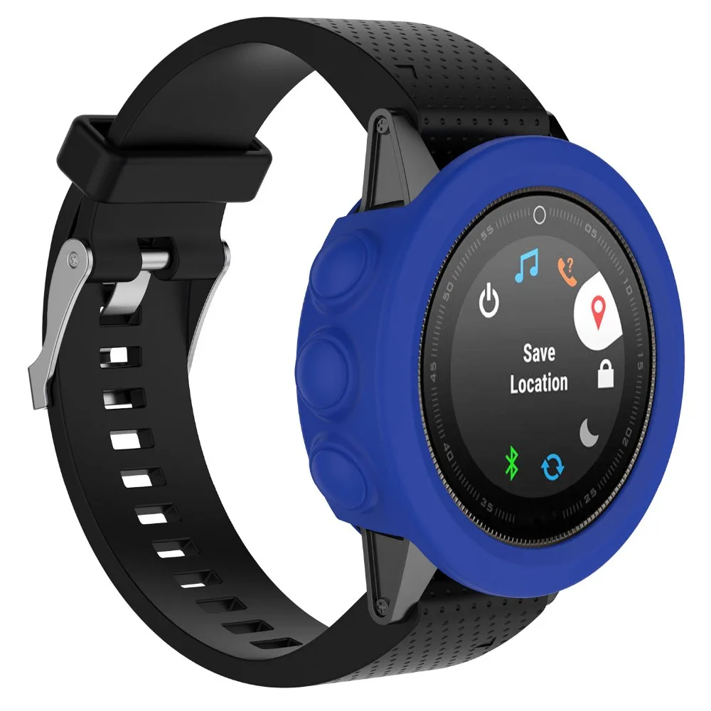 Защитный чехол с рамкой для часов Garmin Fenix 5/5 Plus сменный силиконовый тонкий