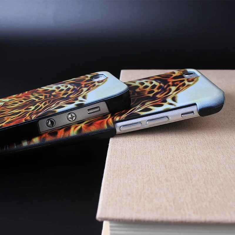 Случаях Для iphone 5 5s SE 6 S 7 Жесткого Пластика Черный Край лев леопард Больно Case Cover 7| |