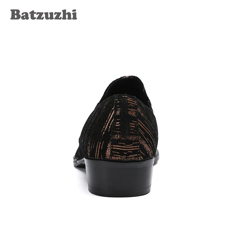 Batzuzhi итальянский Тип Роскошные Мужские туфли Туфли из натуральной кожи, с острым носом Для мужчин Бизнес в Вечерние обувь ручной работы, 38-46