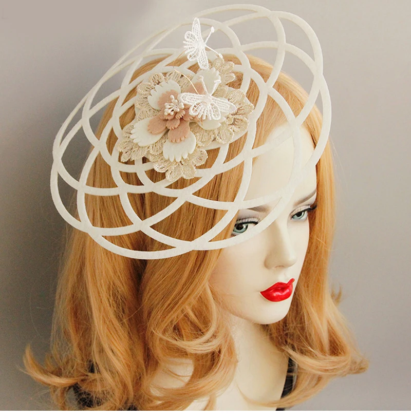 Европейская принцесса бабочка голова в короне украшения для волос невесты белая Геометрическая полый дуговой топ шляпа Головной убор Ретро цветок