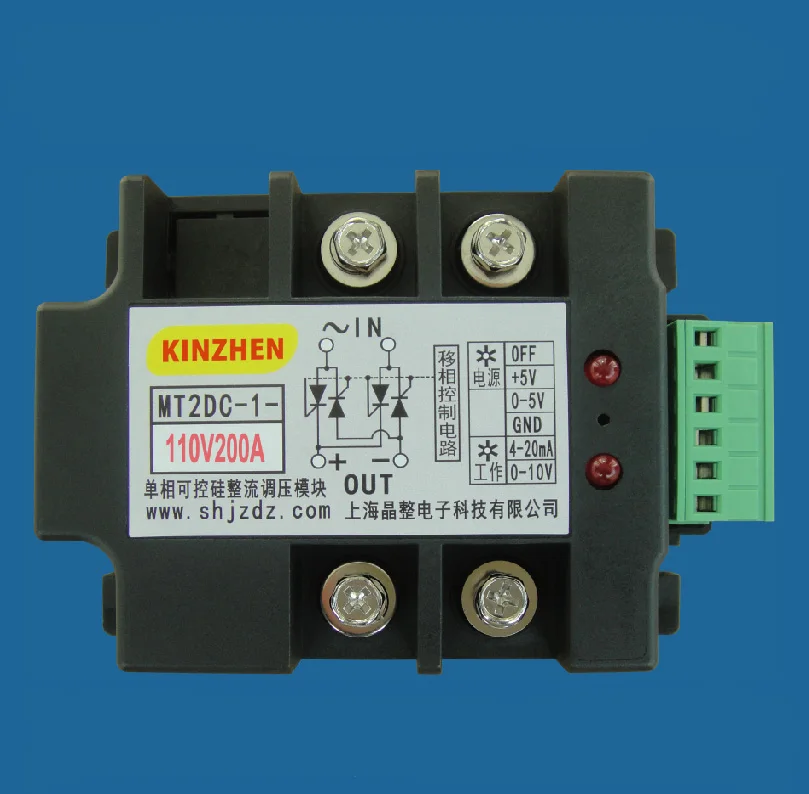 

Single-phase Bridge Type Full Control Thyristor DC Rectifier Voltage Regulating Module MT2DC-1-110V200A