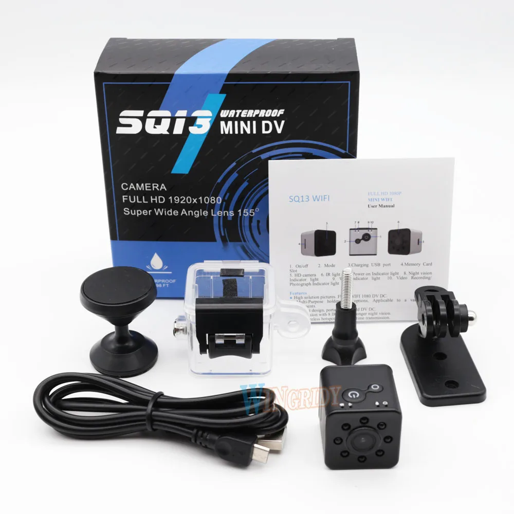 SQ13 Original Mini Camera WiFi Cam Full HD 1080P Sport DV Recorder 155 Night Vision Small Action Camera Camcorder DVR pk sq12 11