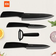 Набор кухонных ножей Xiaomi Mijia Huohou, набор нано-керамических ножей для приготовления 4, 6, 8 дюймов, печь тоньше для семейного шеф-повара, нарезки ножей