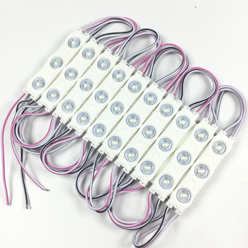 100 шт./лот холодный белый SMD 2835 Светодиодный Инжекционный модуль с объективом 120