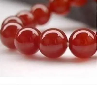 

Free Shipping >> AAA+++ 6mm Natural Red Ruby Gemst one Round Carnelian Loose Beads 18''