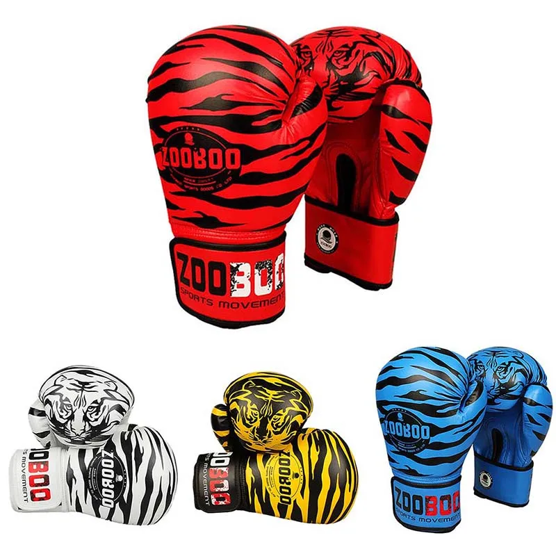 1 Pair PU Leather Boxing Gloves Full Finger Wear resistant Breathable