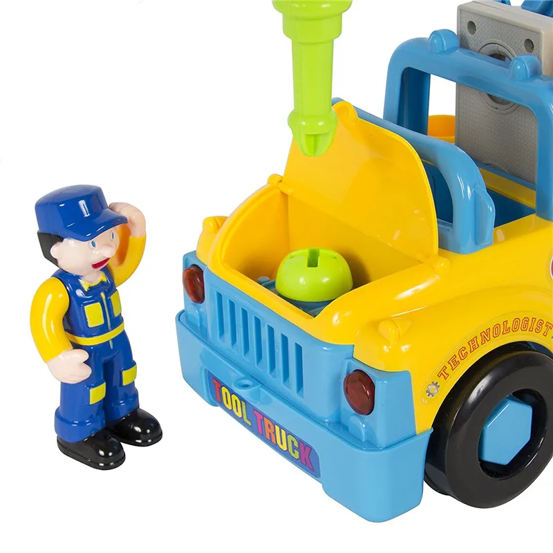 Fun Building Multifunctional Take Apart Toy Tool Truck with Electric Drill and Tools (6)