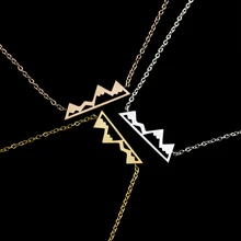 10 шт Открытый снежные горы Топ и браслет Винтаж Jewelry Нержавеющая сталь цепи Best друг подарки розовое золото