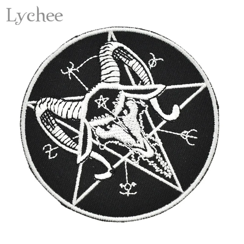 Lychee черная вышитая звезда патчи для одежды наклейка с аппликацией одежды|embroidered