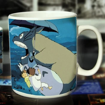 

New Totoro Ceramic Coffee Mug White Color Or Color Changed Cup Flying---Loveful