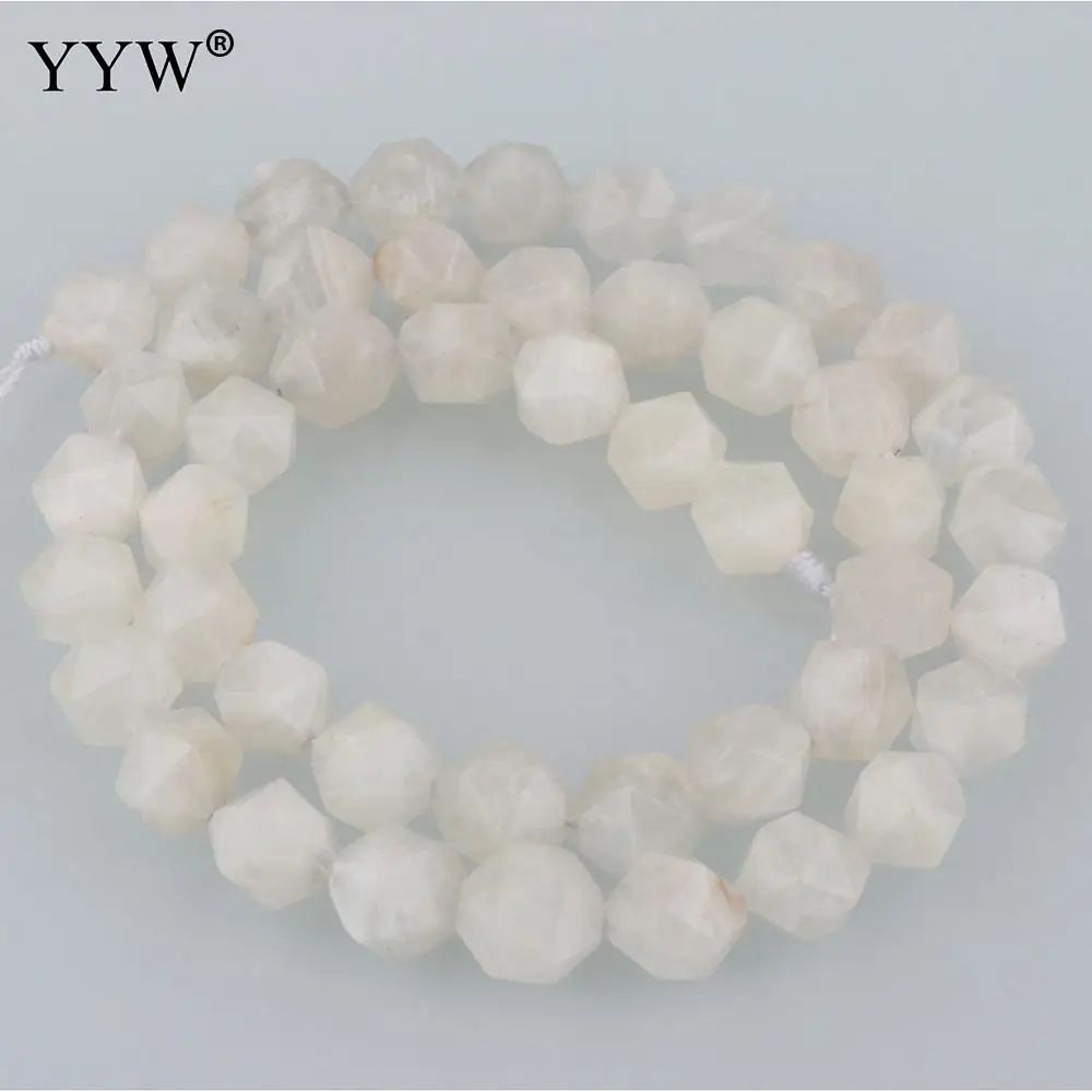 

Hot Sale Natural Stone Beads 6 8 10 12mm Faceted Moonstone Beads For Jewelry Making Necklace Bracelet DIY Women Gift 15inch