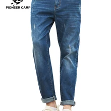 Пионерлагеря Для мужчин джинсы Для мужчин потертые модные деним джинсы для мужчин Regular Fit джинсовые штаны для Для мужчин Jeans Masculina Hombre ANZ908068