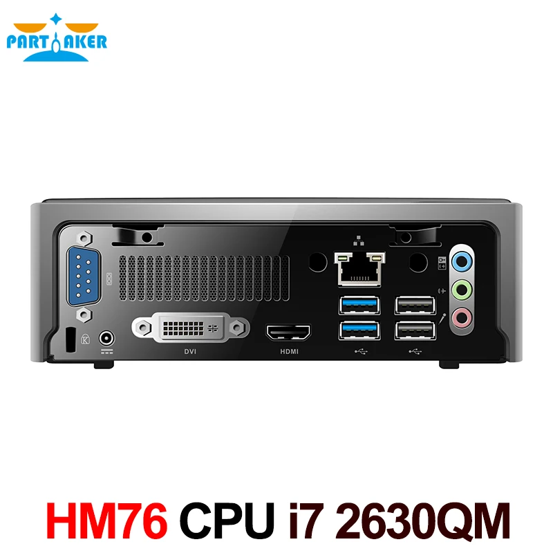 Mini PC Windows настольный компьютер с intel quad-core i7 2630QM 8 потоков HM76 Express слот тип FCPGA988 4G RAM 128 г SSD