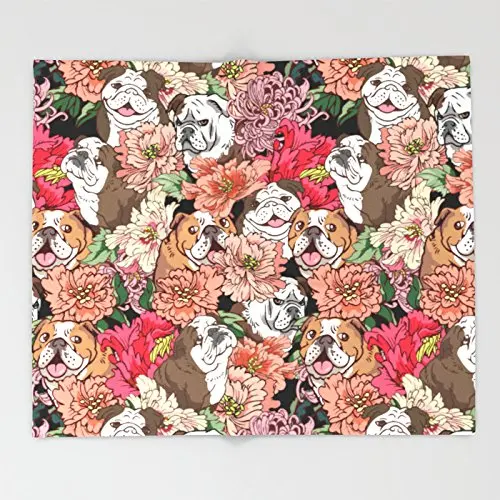 Because English Bulldog Throw Blankets Soft Warm Coral Fleece Blanket