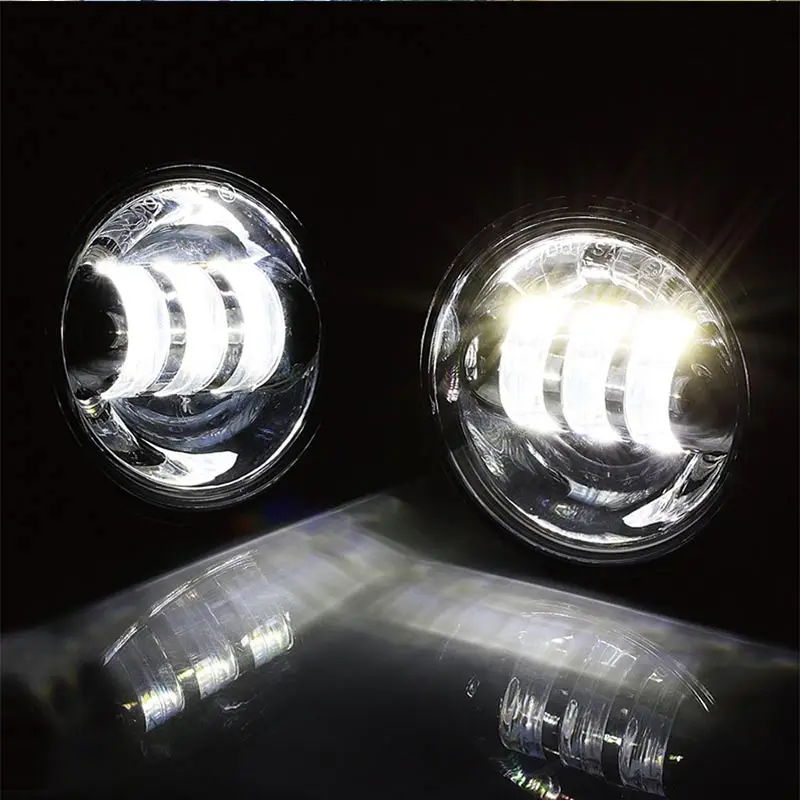 4.5 Inch LED Passing Lights 4-12 Driving Fog lights Auxiliary Spot Lights For Electra Glide Road King Ultra Classic 未标题-6