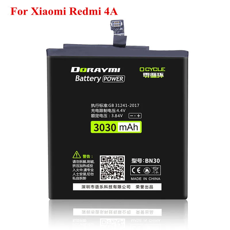 DORAYMI BM47 BN30 BN34 BN41 батарея для Xiaomi Redmi 3 3S 3X 4X 4A 5A Note 4 Note4 сменные батареи для телефона батарея+ Инструменты - Цвет: BN30 for Redmi 4A