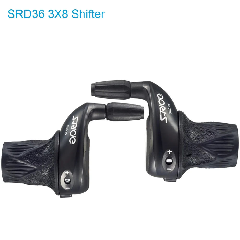 

S-Ride MTB Bike 3x8 Speed Twist Shifter Left & Right Twist Grip Gear Shifters Derailleur Compatible for Shimano SL-RS25