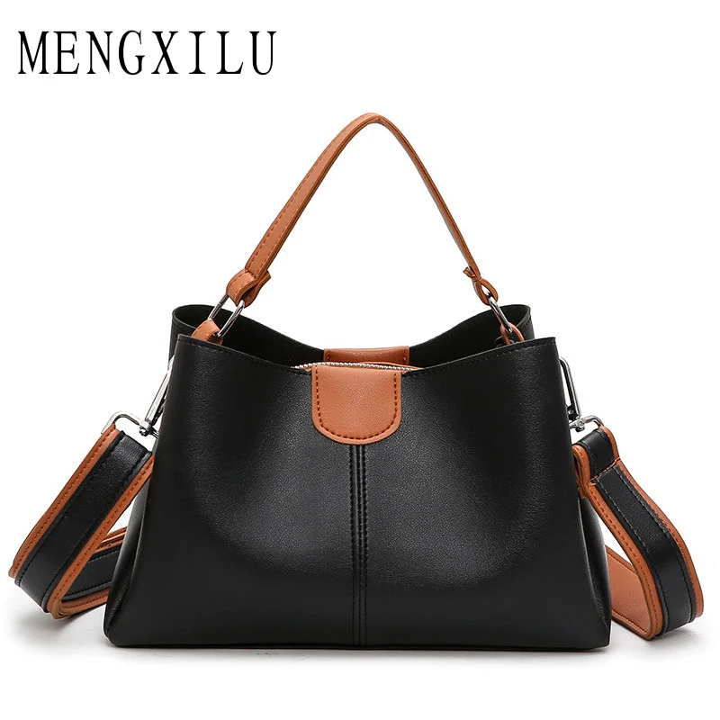 Buy MENGXILU 2018 Fashion Wide Strap Shoulder Bag