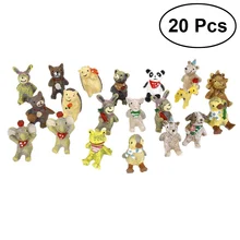 BESTOARD 20 шт Ассорти миниатюрные Животные Смола орнамент для сказочного сада мох микро бонсай для пейзажа Декор Ремесло