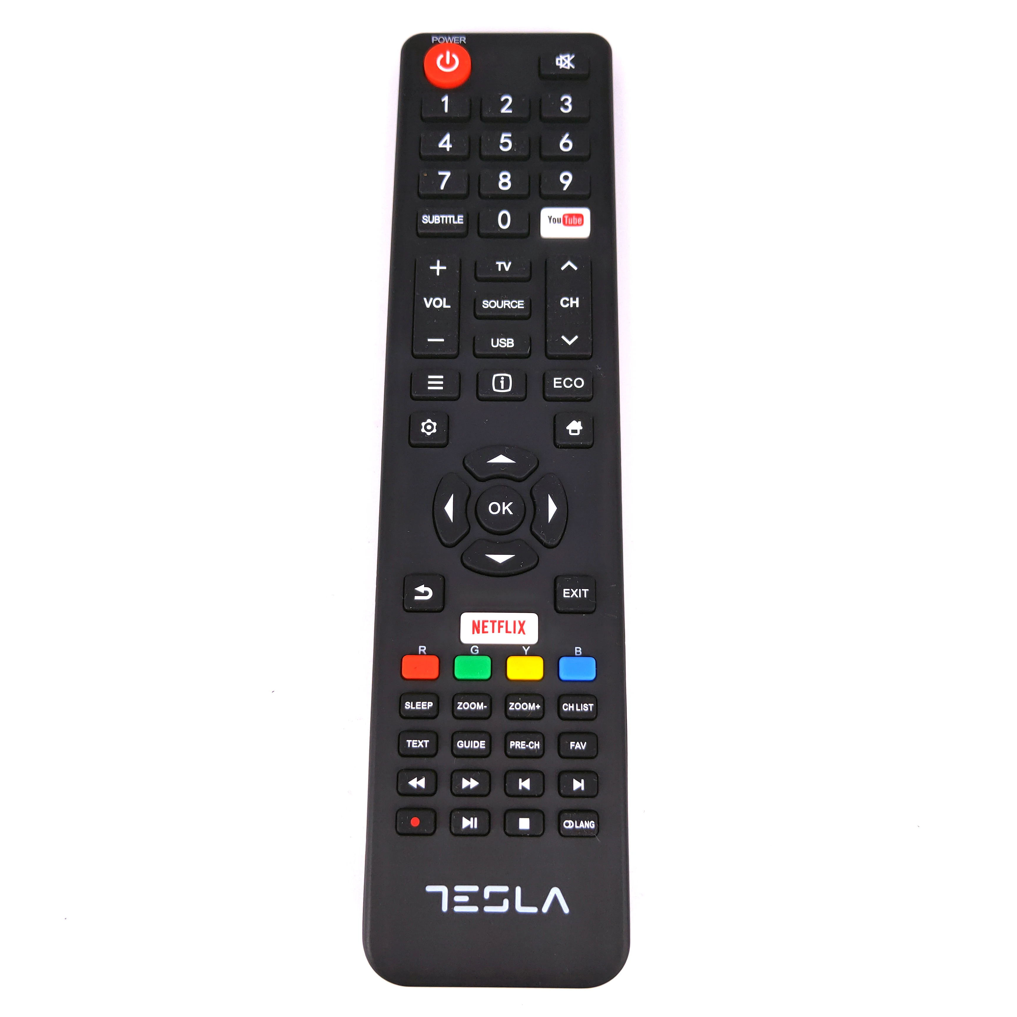 Новый оригинальный пульт дистанционного управления для TESLA LCD TV с Netflix и YouTube