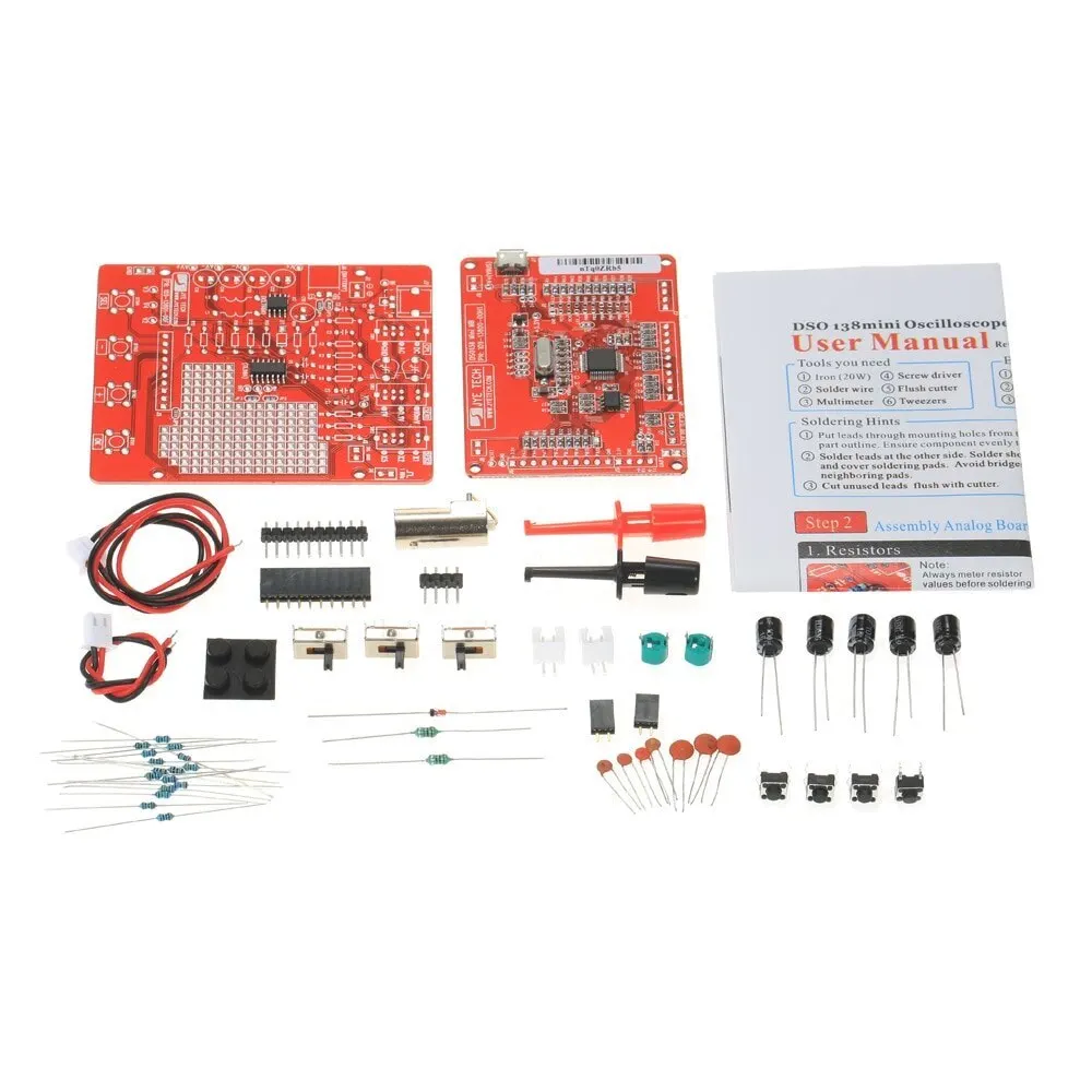 Цифровой мини осциллограф JYE Tech 1MSa/s 0 200 кГц DSO138 набор сделай сам части SMD