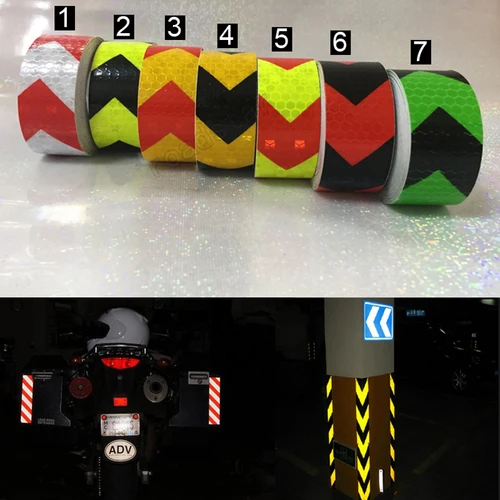 Roadstar 안전 마크 반사 테이프 스티커, 자동차 스타일링 자체 접착 경고 테이프, 자동차 오토바이, 25mm x 5m 2