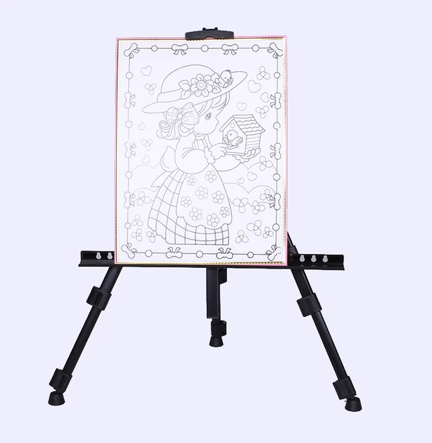 cheap portable folding metal tripod easel painting drawing board