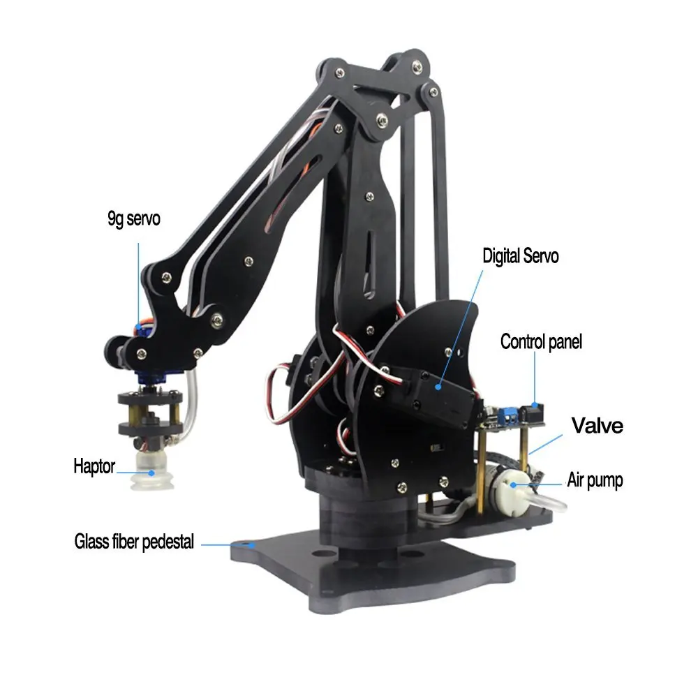 Arduino Robot 6 DOF Механическая Роботизированная рука и сервоприводы и металлический сервопривод-серебро с 6 x MG996R Сервоприводы