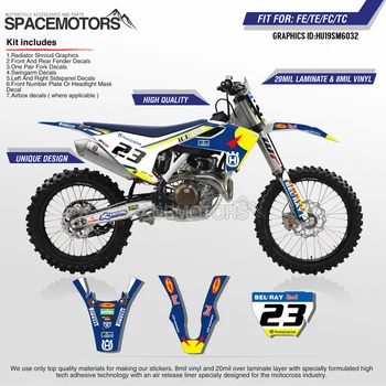 

MotoSpace Customized Team Graphics Backgrounds Decals 3M Custom Stickers For Husqvarna TC FC TX FX 2016-2018 TE FE 2017-2019 032