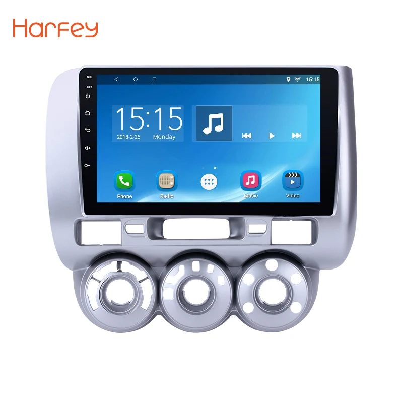 

Harfey Android 8.1 2din 9" Car Multimedia Player Radio GPS Navigation For 2002 2003 2004 2005-2008 HONDA Jazz(Manual AC,LHD)