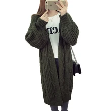 Женские длинные кардиганы и пончо втулка открытый стежок вязаный свитер кардиганы v-образный вырез плюс размер кардиган куртка пальто