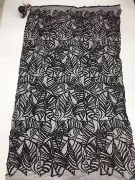 

Nigerian french net Lace CiCi-4.926 Embroidered Cord Lace Fabric with full beads for bridal dress