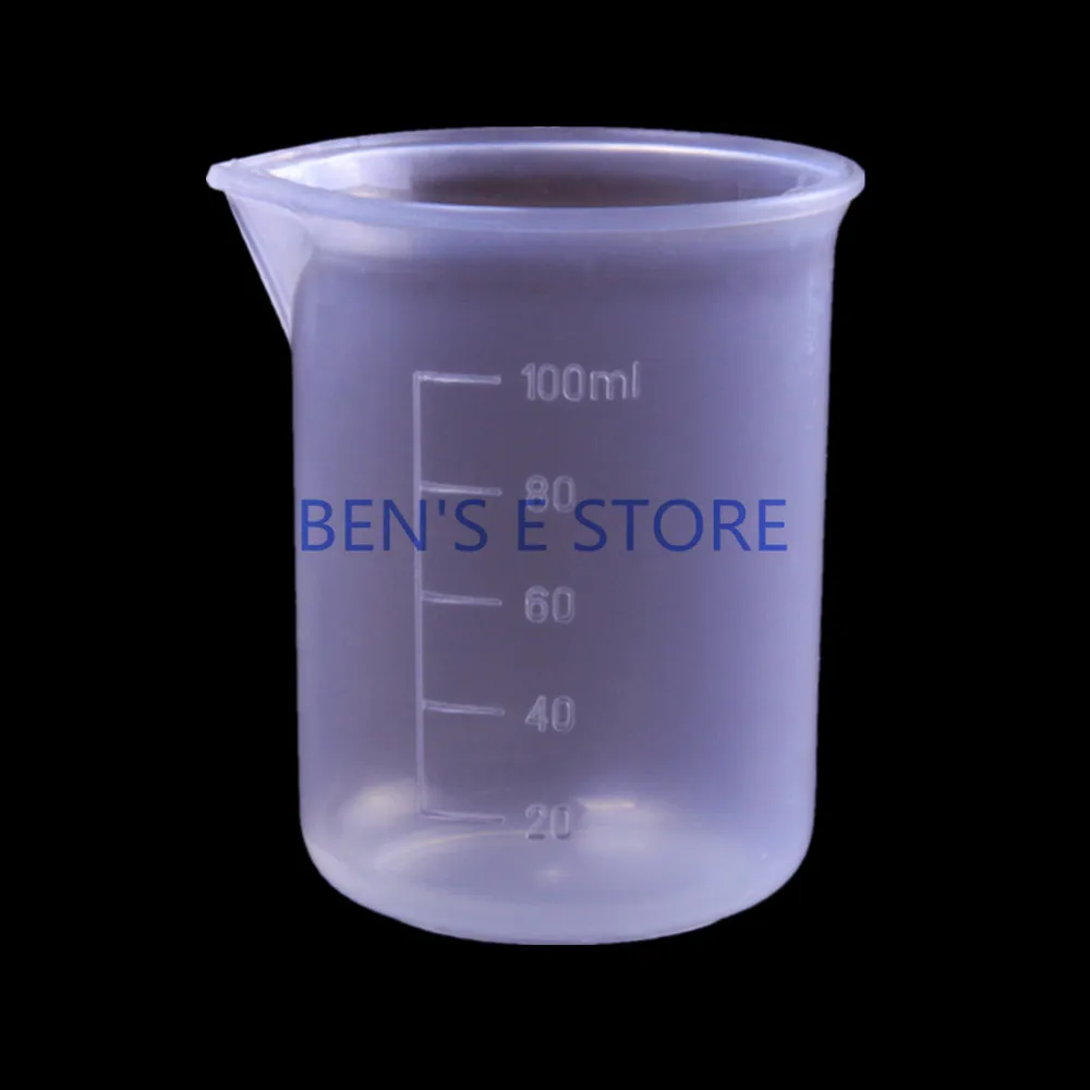 8pcs/lot 100ml Plastic Graduated Beaker Cup Laboratory Chemistry set