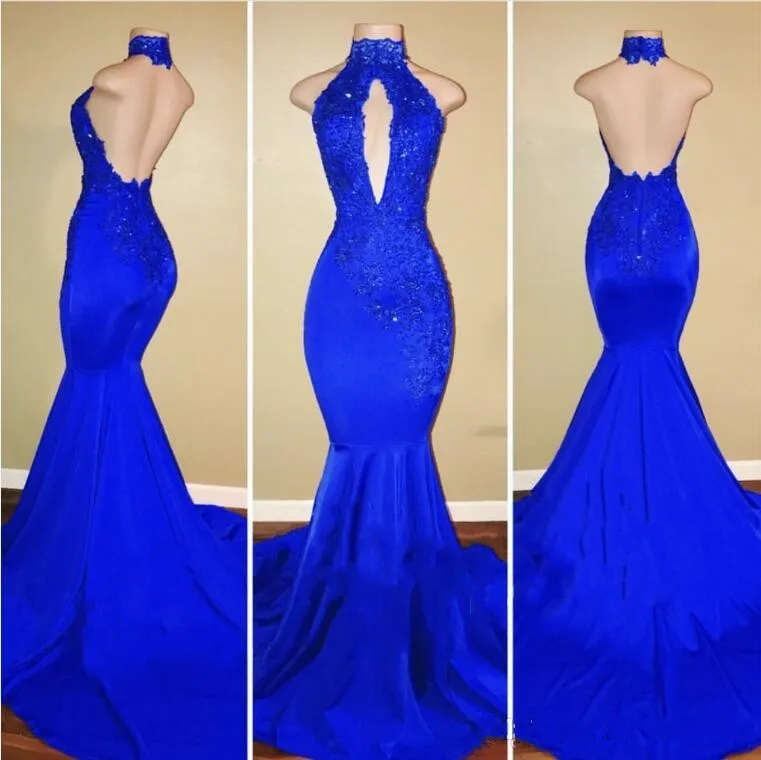 Vestidos de fiesta noche 2019 пикантное длинное Русалка вечернее платье Made Высокая шея платья с открытой спиной на выпускной халат de soiree