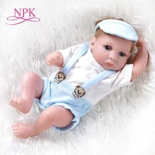 NPK 26 см мини-Кукла reborn baby boy Премиум очень милая маленькая Веселая Кукла коллекционная кукла рождественский подарок