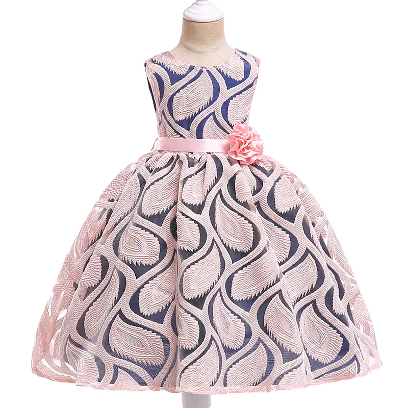 Новая детская одежда модное праздничное платье для девочек детское жаккардовое платье принцессы на весну и лето Пышное танцевальное платье