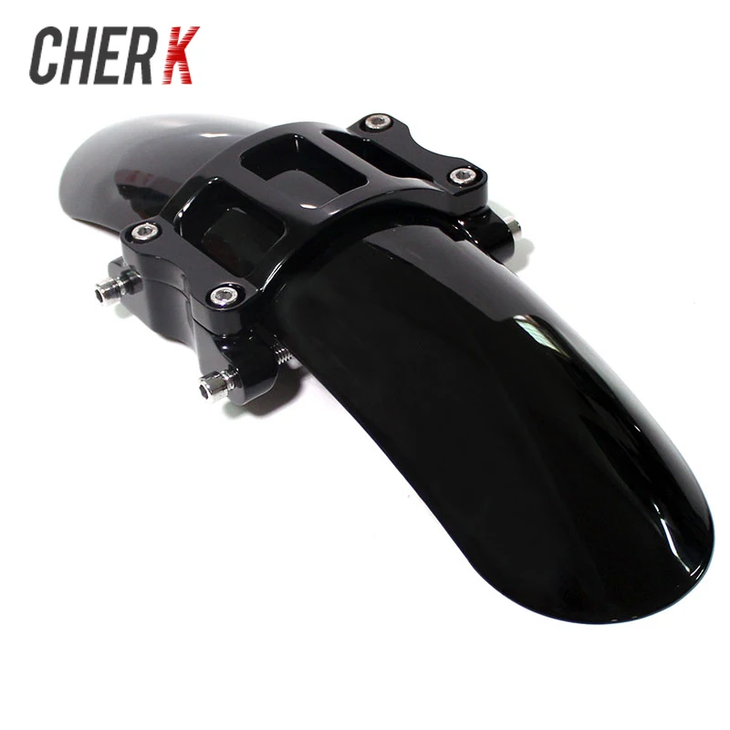 Cherk пользовательские мотоцикла Стекло черный Сталь 1" переднее крыло для Харли стрит 500 750 XG500 XG750
