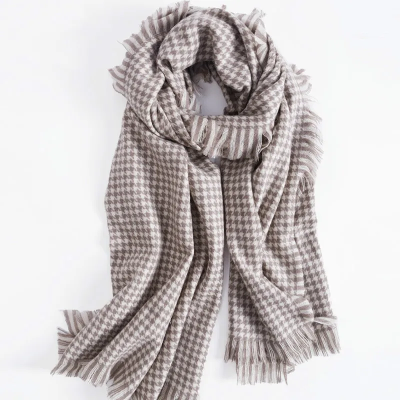 Твердые любовь классические элементы твидовый шарф шаль шерстяной шарф женский двойного назначения большой толстый теплый Весна и зима